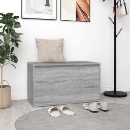 Gossi banca de hol, gri sonoma, 80x40x45 cm, lemn prelucrat