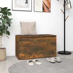 Gossi banca de hol, stejar fumuriu, 80x40x45 cm, lemn prelucrat