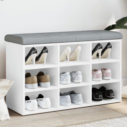 Gossi banca de pantofi, alb, 82x32x50 cm, lemn prelucrat