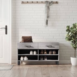 Gossi banca de pantofi, gri sonoma, 102x35x55 cm, lemn prelucrat