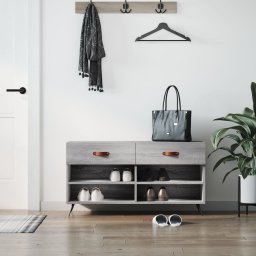 Gossi banca de pantofi, gri sonoma, 102x35x55 cm, lemn prelucrat