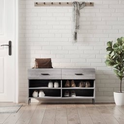Gossi banca de pantofi, gri sonoma, 102x35x55 cm, lemn prelucrat