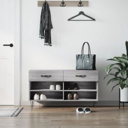 Gossi banca de pantofi, gri sonoma, 102x35x55 cm, lemn prelucrat