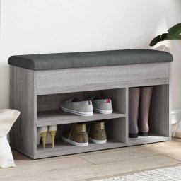 Gossi banca de pantofi, gri sonoma, 82x32x45,5 cm, lemn prelucrat