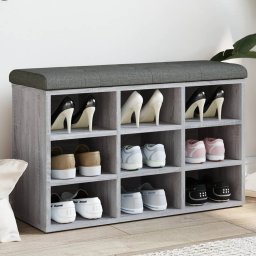 Gossi banca de pantofi, gri sonoma, 82x32x50 cm, lemn prelucrat