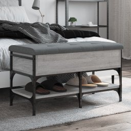Gossi banca de pantofi, gri sonoma, 82x42x45 cm, lemn prelucrat
