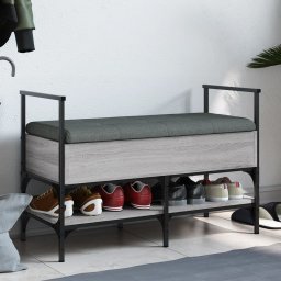 Gossi banca de pantofi, gri sonoma, 85,5x42x57,5 cm, lemn prelucrat