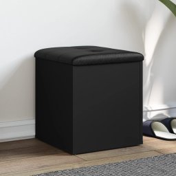 Gossi banca de pantofi, negru, 42x42x45 cm, lemn prelucrat