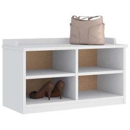Gossi banca pentru hol „sandnes” alba 87x40x50 cm, lemn masiv de pin