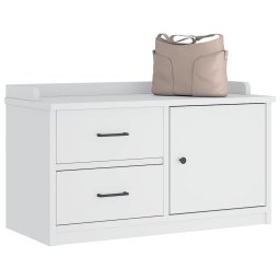 Gossi banca pentru hol „sandnes” alba 87x40x50 cm, lemn masiv de pin