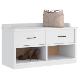 Gossi banca pentru hol „sandnes” alba 87x40x50 cm, lemn masiv de pin