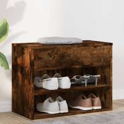 Gossi banca pentru pantofi stejar fumuriu 60x30x45 cm lemn prelucrat