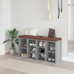 Gossi banca pentru pantofi, gri sonoma, 103x30x48 cm, lemn prelucrat