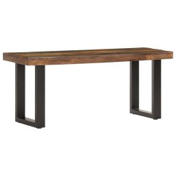 Gossi banca, 110 cm, lemn masiv reciclat si otel