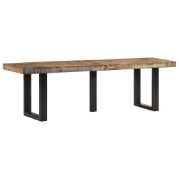 Gossi banca, 160 cm, lemn masiv reciclat si otel