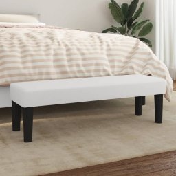 Gossi banca, alb, 100x30x30 cm, piele ecologica