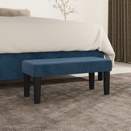 Gossi banca, albastru inchis, 70x30x30 cm, catifea