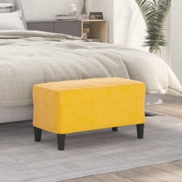 Gossi banca, galben, 70x35x41 cm, catifea