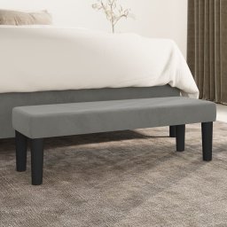 Gossi banca, gri deschis, 100x30x30 cm, catifea