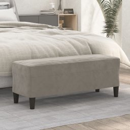Gossi banca, gri deschis, 100x35x41 cm, catifea