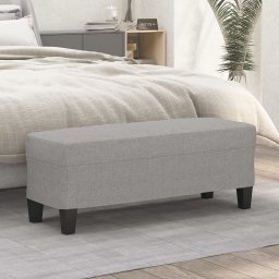 Gossi banca, gri deschis, 100x35x41 cm, textil