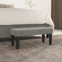 Gossi banca, gri deschis, 70x30x30 cm, catifea