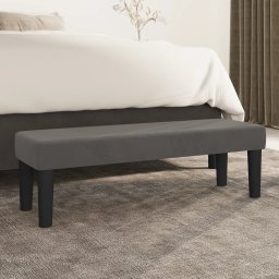 Gossi banca, gri inchis, 100x30x30 cm, catifea