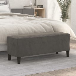 Gossi banca, gri inchis, 100x35x41 cm, catifea