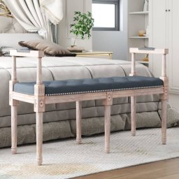 Gossi banca, gri inchis, 110x40x70 cm, catifea