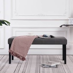 Gossi banca, gri, 106 cm, piele artificiala