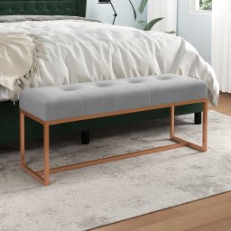 Gossi banca, gri, 110x36x45 cm, catifea