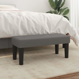 Gossi banca, gri, 70x30x30 cm, piele ecologica