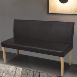 Gossi banca, maro inchis, 139,5 cm, piele ecologica