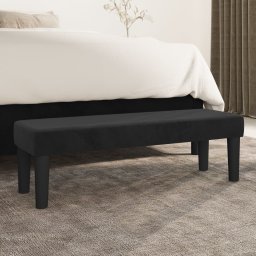 Gossi banca, negru, 100x30x30 cm, catifea