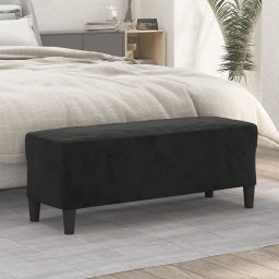 Gossi banca, negru, 100x35x41 cm, catifea