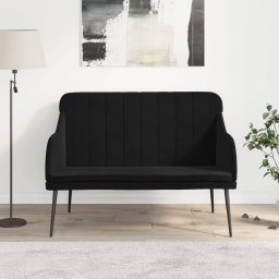 Gossi banca, negru, 110x76x80 cm, catifea