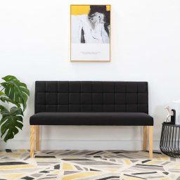 Gossi banca, negru, 140 cm, catifea