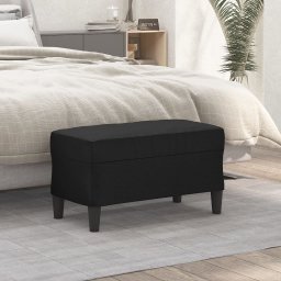 Gossi banca, negru, 70x35x41 cm, piele ecologica
