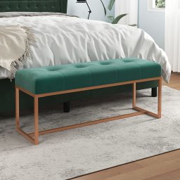 Gossi banca, verde inchis, 110x36x45 cm, catifea