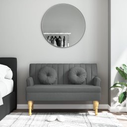 Gossi bancheta cu perne, gri inchis, 113x64,5x75,5 cm, textil