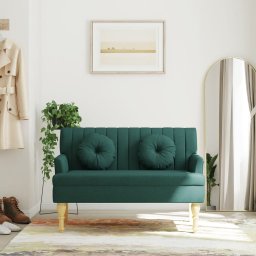 Gossi bancheta cu perne, verde inchis, 113x64,5x75,5 cm, textil