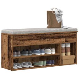 Gossi bancheta de pantofi, lemn vechi, 102x30,5x45 cm, lemn prelucrat