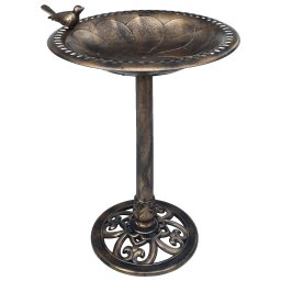 Gossi bazin pentru pasari de gradina, bronz, plastic