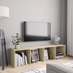 Gossi biblioteca/comoda tv, stejar sonoma, 143x30x36 cm