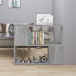 Gossi biblioteca/separator de camera, gri sonoma, 80x24x63 cm