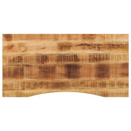 Gossi blat birou cu decupaj curbat 140x50x2,5cm lemn masiv mango brut