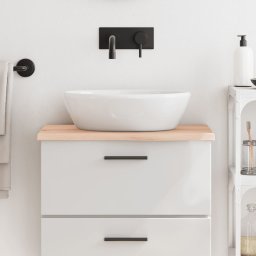 Gossi blat de baie, 60x30x2 cm, lemn masiv netratat