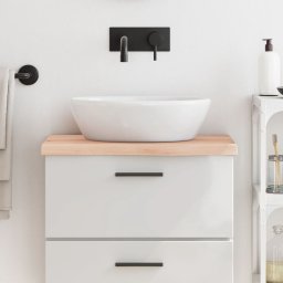 Gossi blat de baie, 60x30x4 cm, lemn masiv netratat