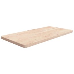 Gossi blat de baie, 80x40x2,5 cm, lemn masiv netratat