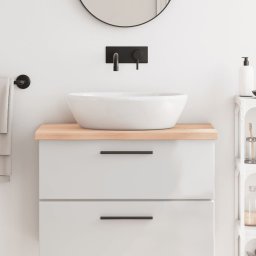 Gossi blat de baie, 80x60x(2-4) cm, lemn masiv netratat